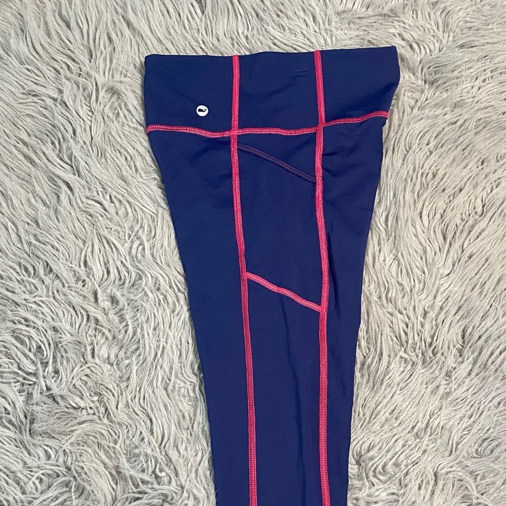 Vineyard Vines navy blue pink performance leggings xxs - Picture 6 of 6